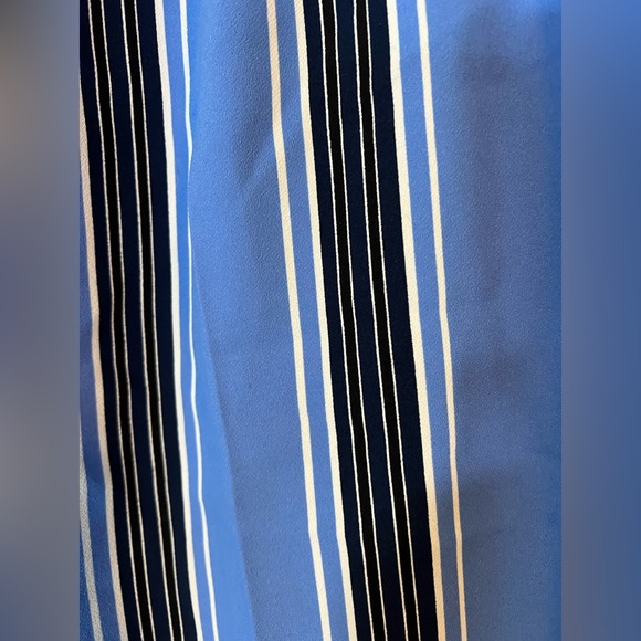 Express High Waisted Blue Stripe Culotte Pants Size 4 - Picture 2 of 5